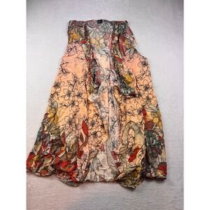 Shana Women Floral Open Front Vest Modal Sleeveless Draped Cardigan L/XL